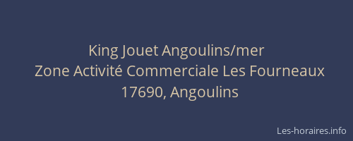 King Jouet Angoulins/mer