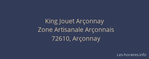 King Jouet Arçonnay