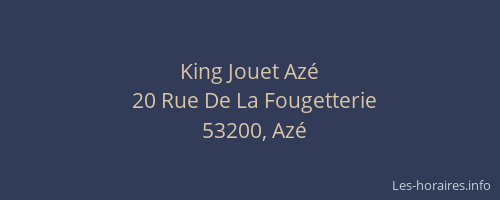 King Jouet Azé