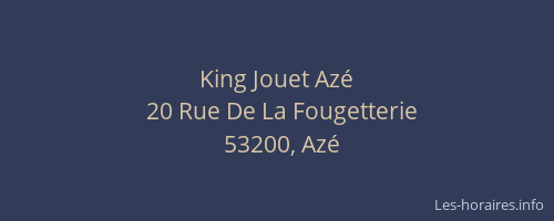 King Jouet Az&eacute;