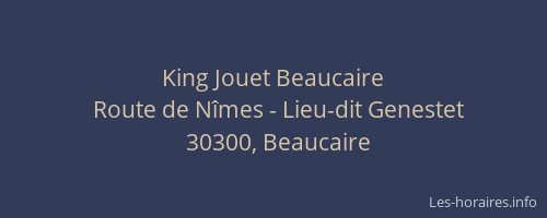 King Jouet Beaucaire
