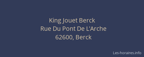 King Jouet Berck