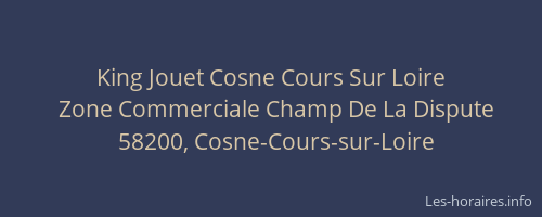 King Jouet Cosne Cours Sur Loire