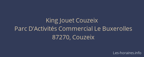 King Jouet Couzeix