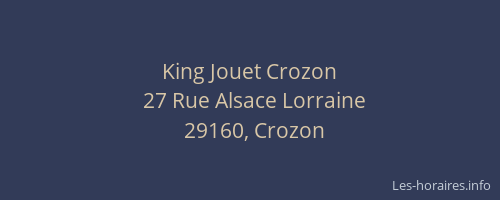 King Jouet Crozon