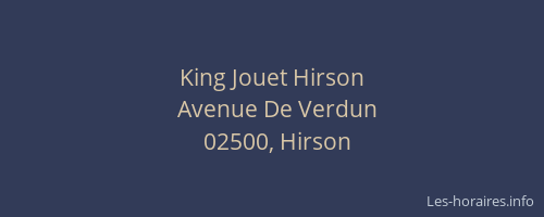King Jouet Hirson