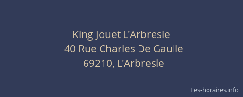 King Jouet L'Arbresle