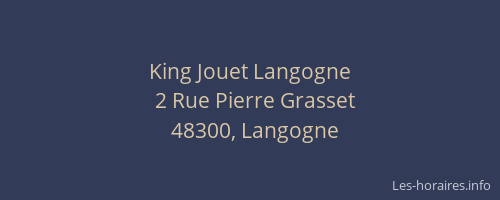 King Jouet Langogne