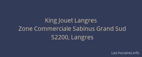 King Jouet Langres