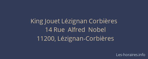 King Jouet Lézignan Corbières