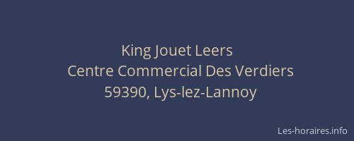 King Jouet Leers