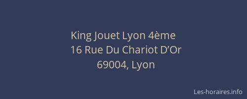 King Jouet Lyon 4ème