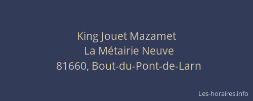 King Jouet Mazamet
