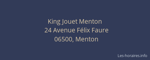 King Jouet Menton