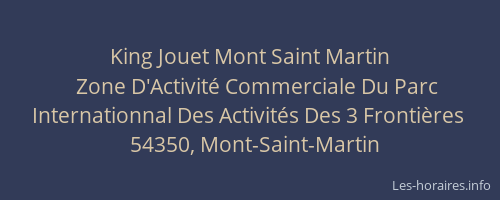 King Jouet Mont Saint Martin
