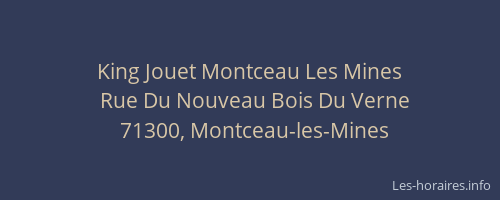 King Jouet Montceau Les Mines