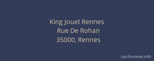 King Jouet Rennes