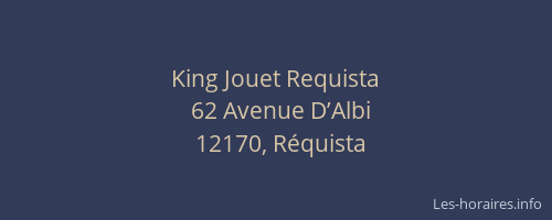 King Jouet Requista