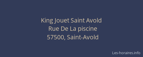 King Jouet Saint Avold
