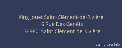 King Jouet Saint-Clément-de-Rivière