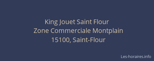King Jouet Saint Flour
