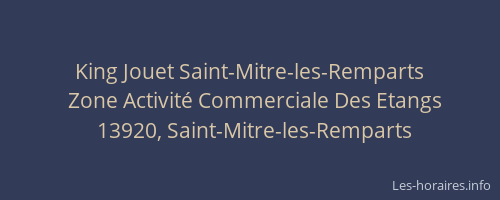 King Jouet Saint-Mitre-les-Remparts