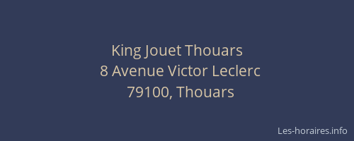 King Jouet Thouars