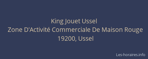 King Jouet Ussel