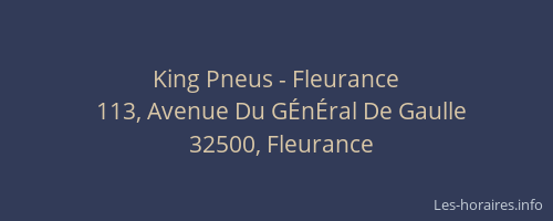 King Pneus - Fleurance