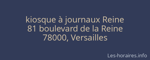 kiosque à journaux Reine