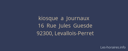 kiosque  a  Journaux