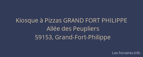 Kiosque à Pizzas GRAND FORT PHILIPPE