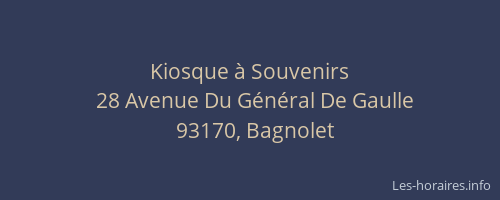 Kiosque à Souvenirs