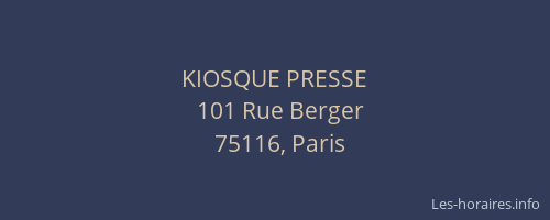 KIOSQUE PRESSE