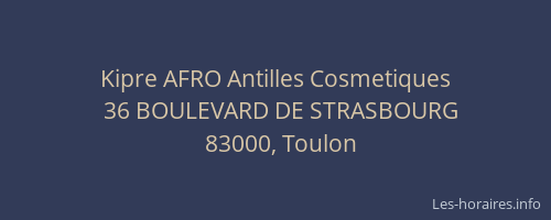 Kipre AFRO Antilles Cosmetiques