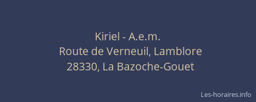 Kiriel - A.e.m.
