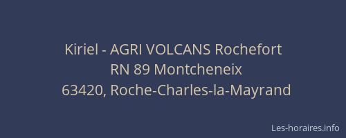 Kiriel - AGRI VOLCANS Rochefort