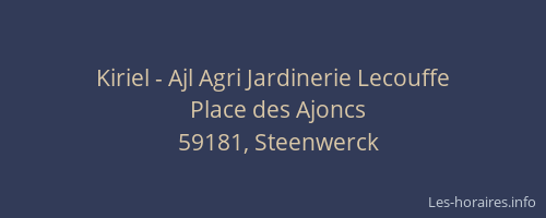 Kiriel - Ajl Agri Jardinerie Lecouffe