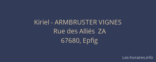 Kiriel - ARMBRUSTER VIGNES