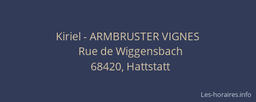 Kiriel - ARMBRUSTER VIGNES