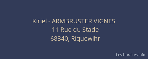 Kiriel - ARMBRUSTER VIGNES