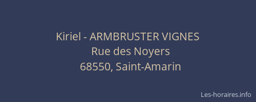Kiriel - ARMBRUSTER VIGNES
