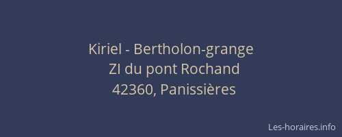 Kiriel - Bertholon-grange