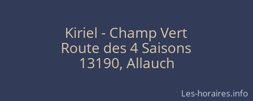 Kiriel - Champ Vert