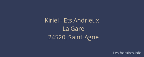 Kiriel - Ets Andrieux