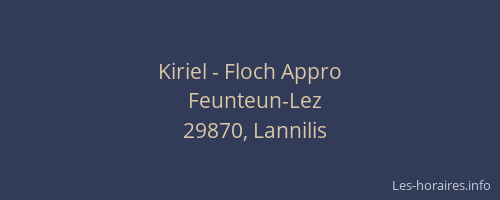 Kiriel - Floch Appro
