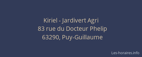 Kiriel - Jardivert Agri