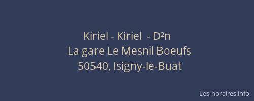 Kiriel - Kiriel  - D²n