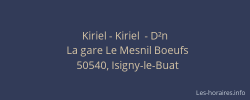 Kiriel - Kiriel  - D&sup2;n