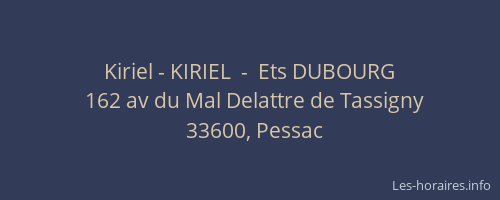Kiriel - KIRIEL  -  Ets DUBOURG